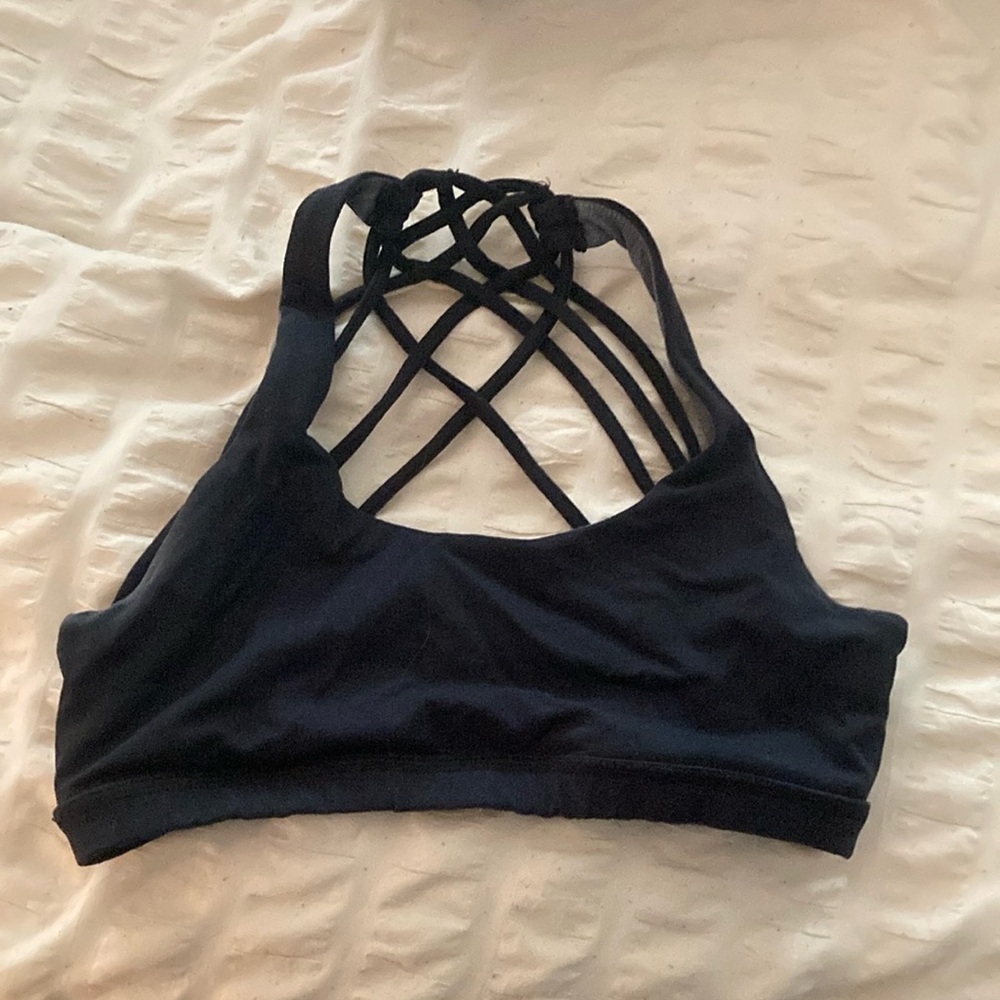 Born Primitive Black Strappy Sports Bra with Criss-Cross Design - Vitality